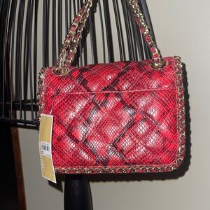 MICHAEL Michael Kors Red Crossbody Bag with Chain Strap